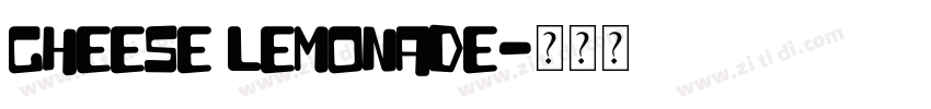 Cheese Lemonade字体转换